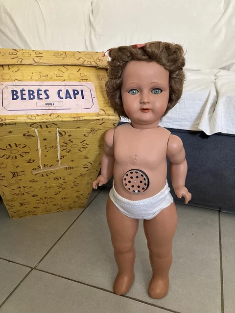 Ancienne Poupée Marcheuse Gégé Patricia, 1975, Dans Sa Boîte D'origine