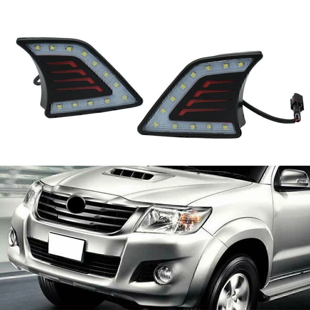 1 Paia Luci Di Corsa Anteriore LED Auto DRL Per Toyota Hilux Vigo 2011-2014