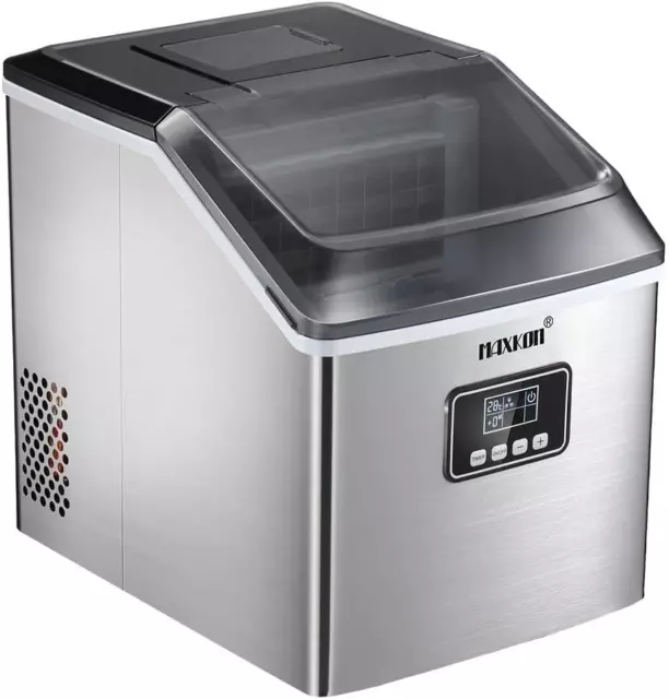 Maxkon 17 Kg Home Ice Maker Machine Stainless Steel Countertop Appliance-Silver
