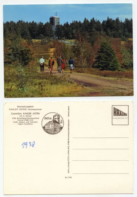 26339 - nature reserve Kahler Asten - postcard, dated 1978