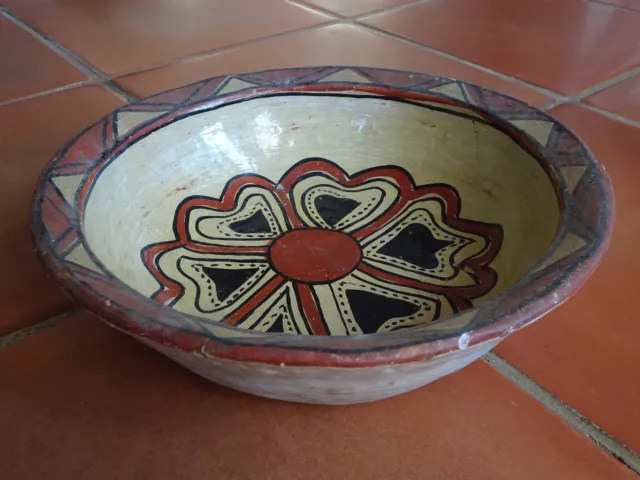 Ancien plat poterie terre cuite berbère kabyle ideqqi Maghreb Afrique du nord