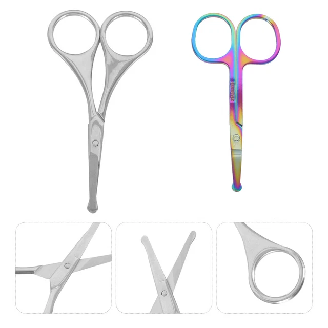 2 pz forbici per capelli naso 10x5 cm acciaio inox bambino