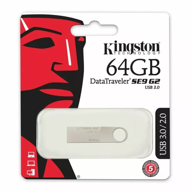 KINGSTON Clé USB 64 / 32 / 128 Go USB 3.0 100% ORIGINAL 64 / 128 GB FLASH DRIVE 2