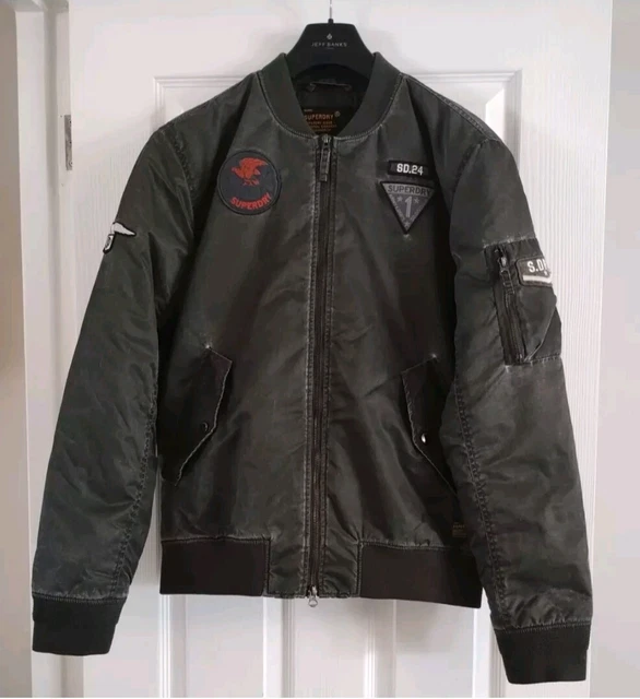 SUPERDRY 23RD SQUADRON Military Bomber Badges Army Corps Men s Jacket Size Large 49.99 PicClick UK