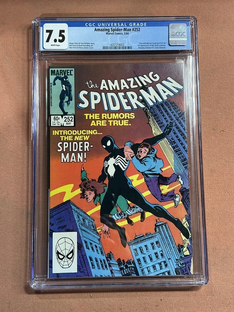 Amazing Spider-Man #252 CGC 7.5 WP 1st Sybiote Black Costume 1984 Marvel Comics