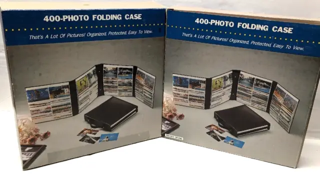 PAF/BRO 400 Photo Folding Case Size 3x5 Photos Lot of 2