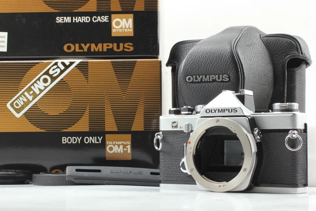 [Near MINT in Box] Olympus OM-1 Silver SLR 35mm Film Camera with Case From JAPAN