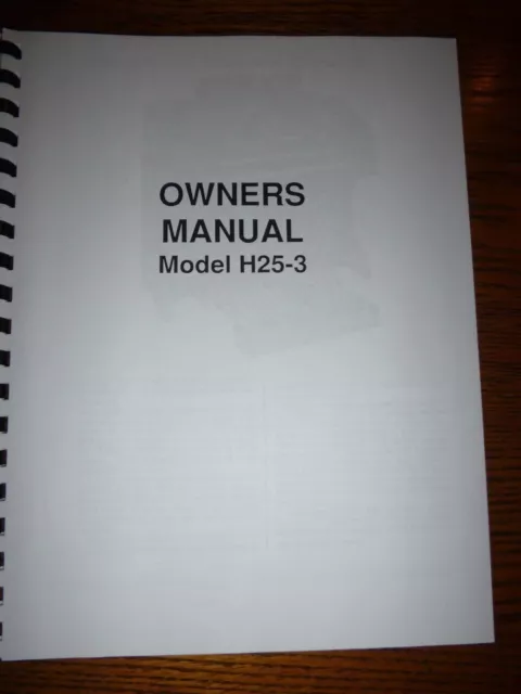 Manual de servicio y órgano genuino LOWREY para el modelo H25-3