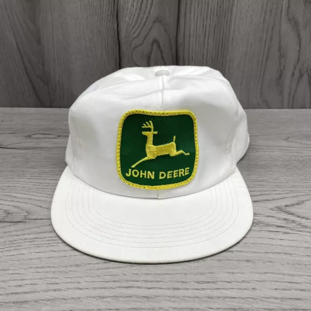 Vintage John Deere Trucker Cap Hat K-PRODUCTS USA Patch Snapback Near Mint