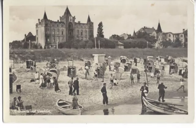 AK Zinnowitz auf Usedom - Strandkörbe und Boote - 1953 - Nr. A 1133 + C 999/53