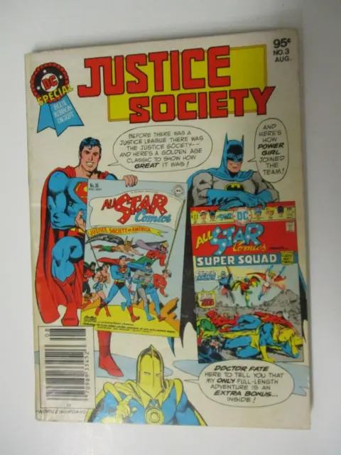 Dc Special Blue Ribbon Digest #3 August 1980 Justice Society Of America Jsa Fine