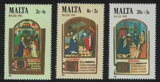 SALE Malta Christmas 3v 1983 MNH SG#719-721 Sc#B48-B50