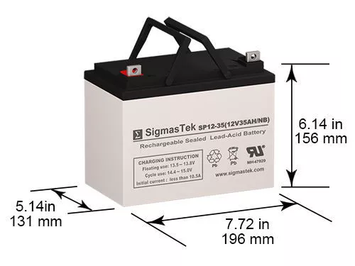 SigmasTek 12V 35AH Battery Replacement for ML35-12 3