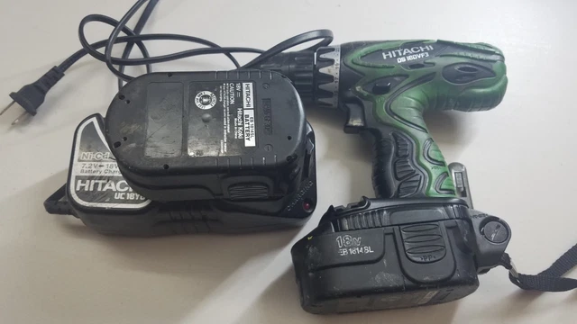 Hitachi DS 18DVFS 18V Drill Driver with 2 good batteries and charger Hitachi DS 18DVFS 18V Drill Driver with 2 good batteries and charger