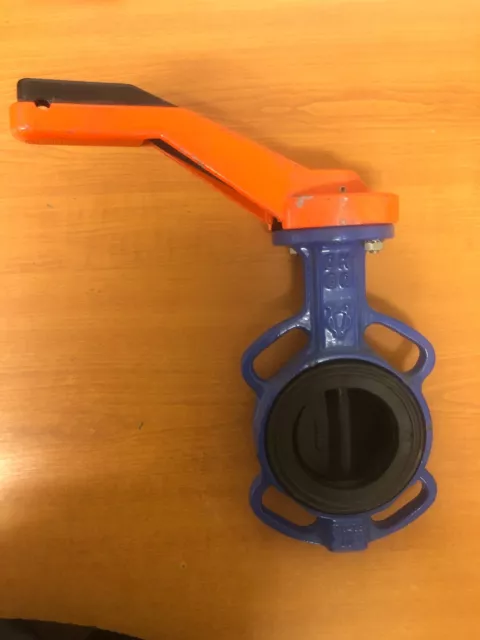 3" DN80 Vamein Butterfly Valve Ductile Iron Wafer Lever Operated Actuated