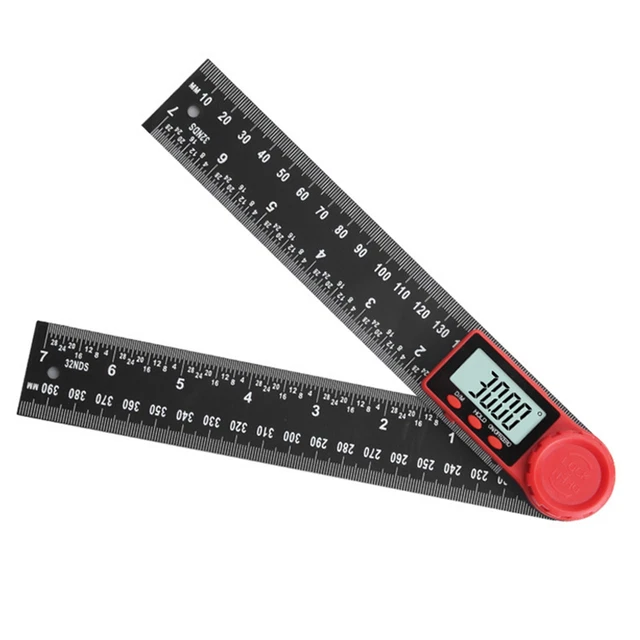2-in-1 200mm Digital Protractor with LCD Display Protractor with 360° Rotatable