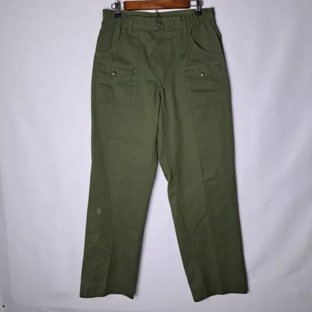 Boy Scouts of America Cargo Pants Mens 34x31 Green Uniform Flat Front Outdoor