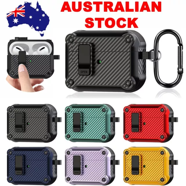 Shockproof Heavy Duty Keychain Case Cover for Apple Airpods Pro 1st 2nd 3rd Gen