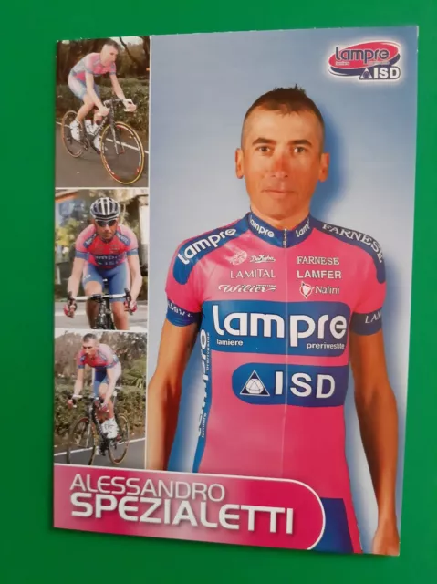 CYCLISME carte cycliste ALESSANDRO SPEZIALETTI équipe LAMPRE ISD 2012