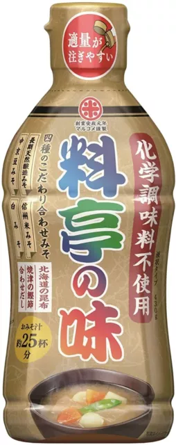 Marukome  Miso with soup stock dash  430g liquid type for 25 cups of miso soup