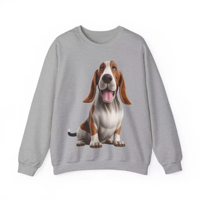 Basset Hound Sweatshirt Dog Mom Gift for Dog Lover Unisex Crewneck Sweatshirt