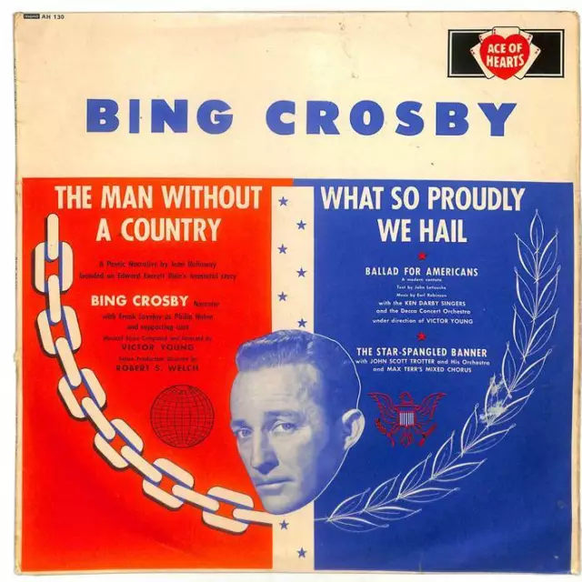 Bing Crosby The Man Without A Country and What So Proudly We Hail UK LP Album