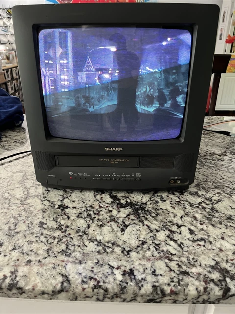 Vintage Sharp 13" TV VCR Combo Retro Gaming Television CRT 13VT-K100