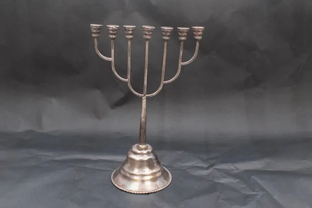 Antique Silver Candlestick - Silver Menorah - Silver Hanukkah - Judaica Imperial