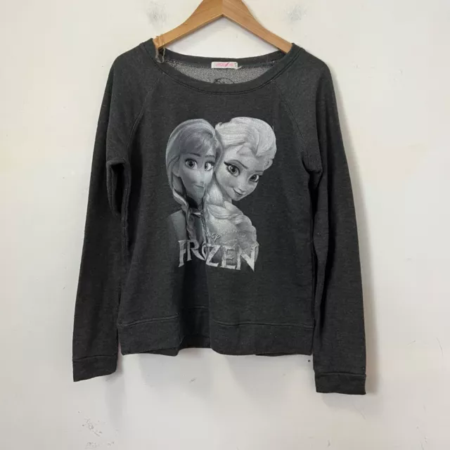 Camisa de Colección Ardene Disney Frozen Elsa Anna Mangas Largas Gris Niñas Talla XL