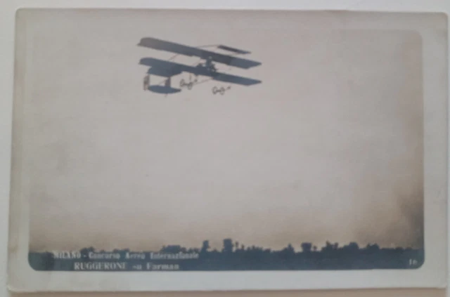 Milano fot. Concorso aereo int. 1910 Ruggerone su Farman bella !