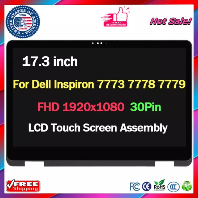 17.3" for Dell Inspiron 17 7773 7778 7779 LCD Touch Screen Display Replacement