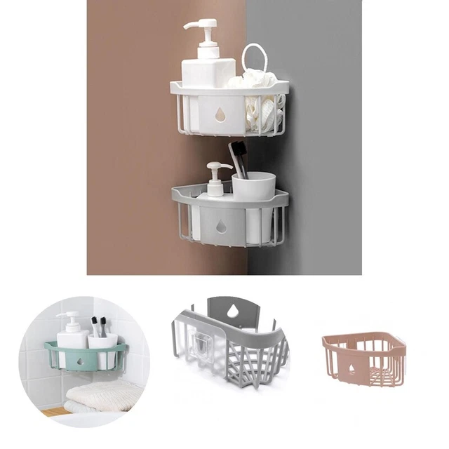 Organizador de baño sin instalación para estante de almacenamiento de ducha baño sin costuras