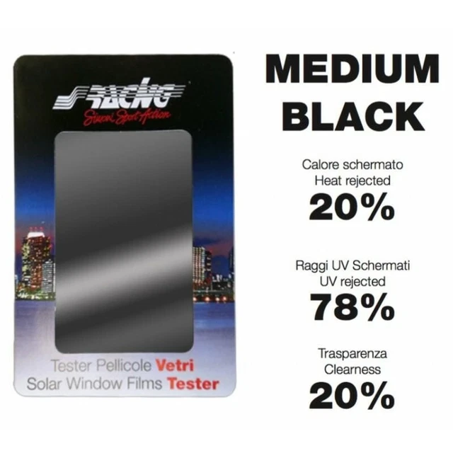 Film Moyen Store Noir pour Verre Voiture 76x150cm - Simoni Racing