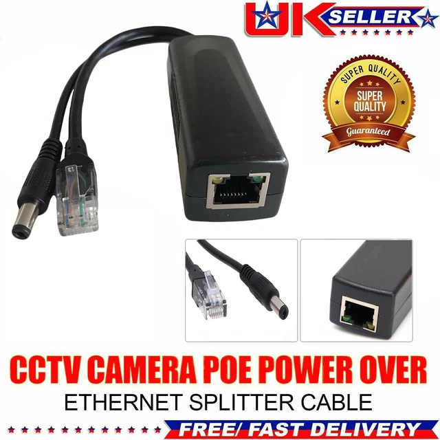 POWER OVER Passive Injector RJ45 Splitter Cable for CCTV