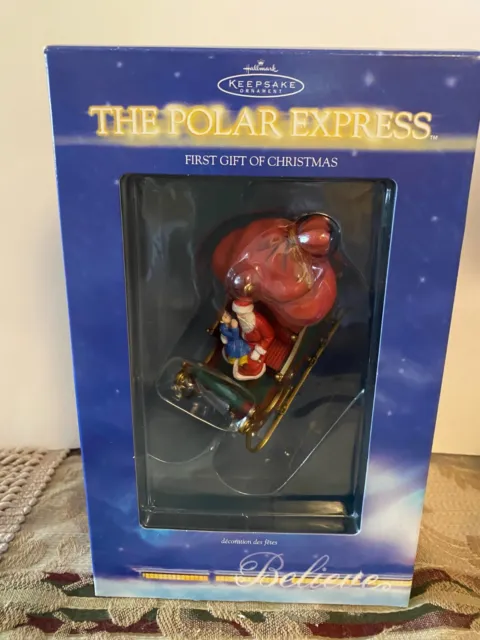 Hallmark Ornament Polar Express"Santa & Sleigh"