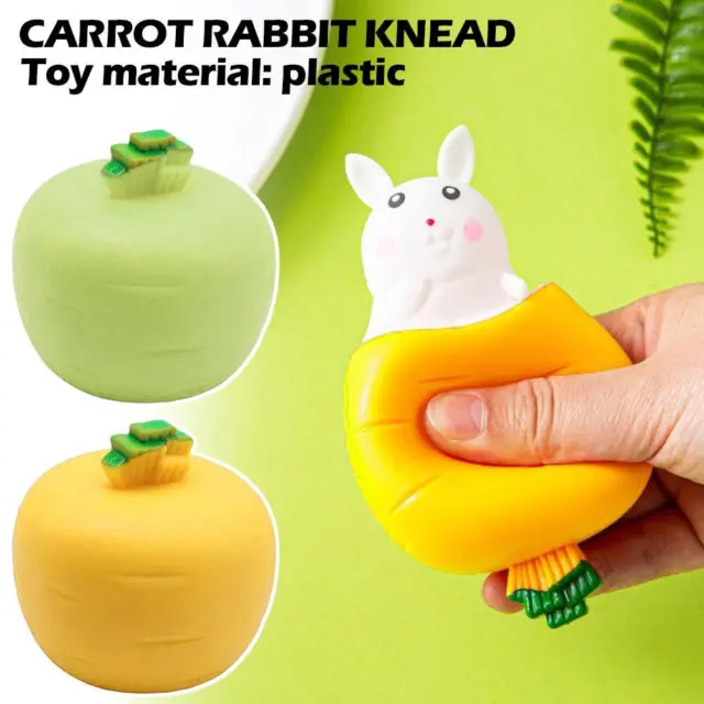 KIDS CUTE CARROT Rabbit Shape Funny Squeeze Fidget Toys Stress Relief Toys>  E3V7 EUR 3,23 - PicClick FR
