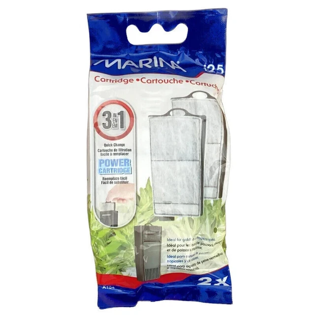 Marina I25 Power Cartridge Replacement Aquarium Filter Media 2-Pack A134