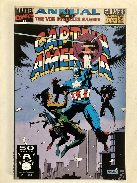 CAPTAIN AMERICA ANNUAL #10 'THE VON STRUCKER GAMBIT pt 3'   MARVEL COMICS 1991