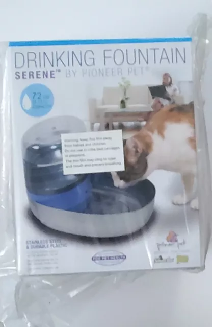 Used Pioneer Pet Serene Fountain Tested Working Cat Small Dog Fresh Water Dish