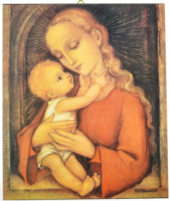 Hummel Bild Maria mit Jesuskind Taufgeschenk Sammlerstück Geburt Baby Dekoration