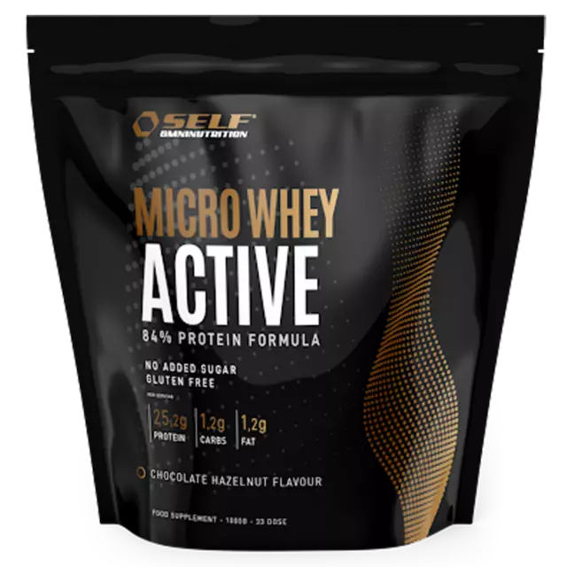 Self Micro Whey Active 1 Kg Proteine siero Latte Isolate con VB 104 vari gusti