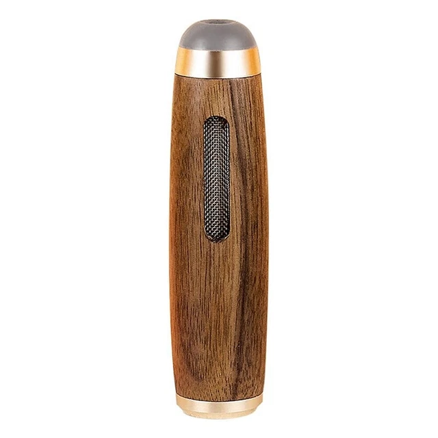 Car Ashtray Walnut Wood Car -Flying - Cover Non-Dropping Portable HolP4