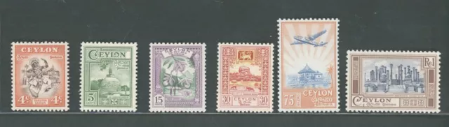 1950 Ceylan, Stanley Gibbons n°413-18, série 6 valeurs, MNH**