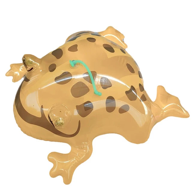 Glowing Inflatable Green Bouncing Frog Toad Ballon Jungle Animal Toy Funny J2