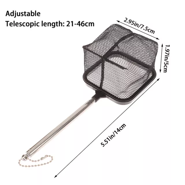 Aquarium Square Fishing Net Extendable Long Handle Fishing Gear For Fish Ta7H 3