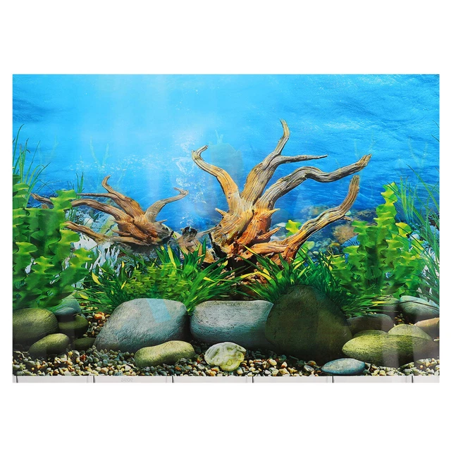 Reef Tank Background Glass Plants Decor 3d Fish Tank Backdrop