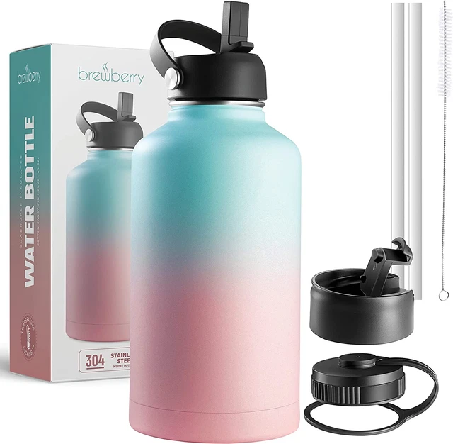Stainless Steel Sports Bottle and Travel Mug for Hot and Cold Beverages, Wide Mo