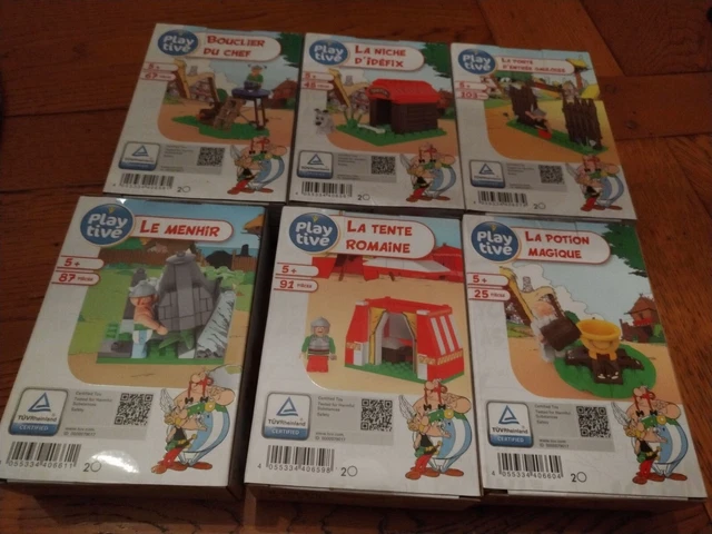 Lot De 2 Boîtes De Jeu Clippys Playtive Astérix : Le Menhir Et La Porte D'entrée Gauloise - Neuf, Jouets De Construction