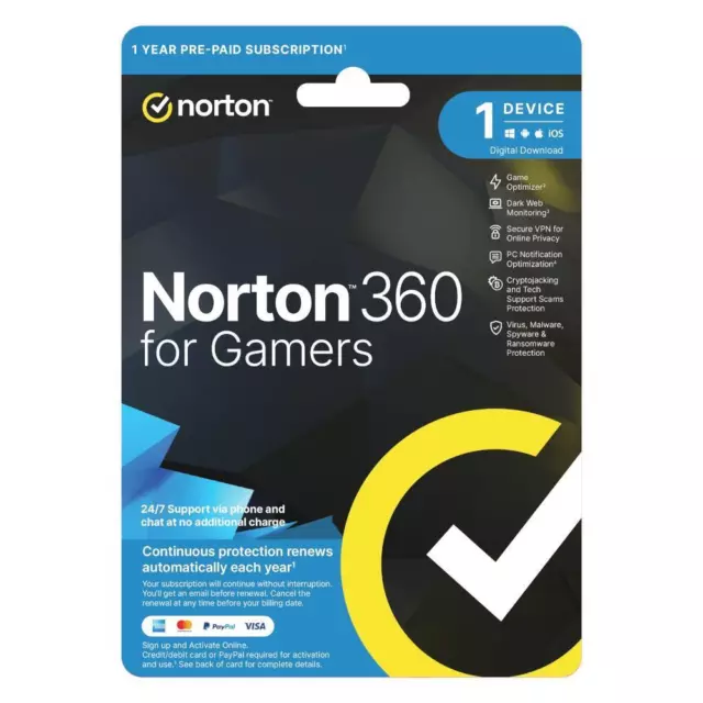 Norton 360 for Gamers Digital Download