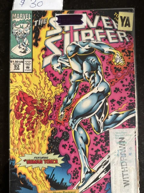 The Silver Surfer comic book,  Marvel Comics Featuring Human Torch